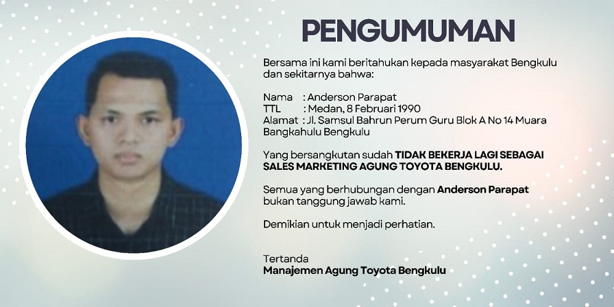 Pengumuman Sales Toyota