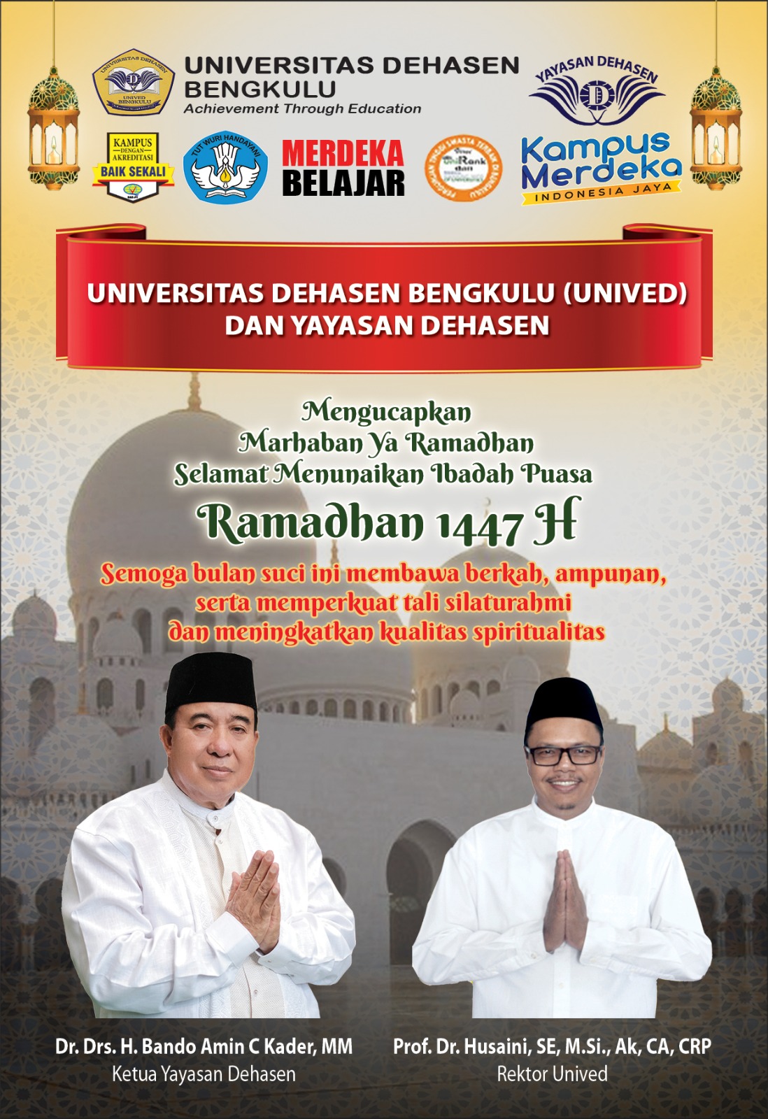 Ucapan Ramadan Universitas Dehasen