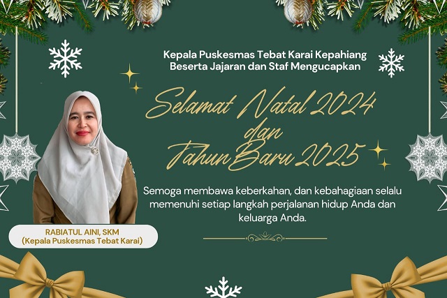 Selamat Natal Kepala Puskesmas Tebat Karai