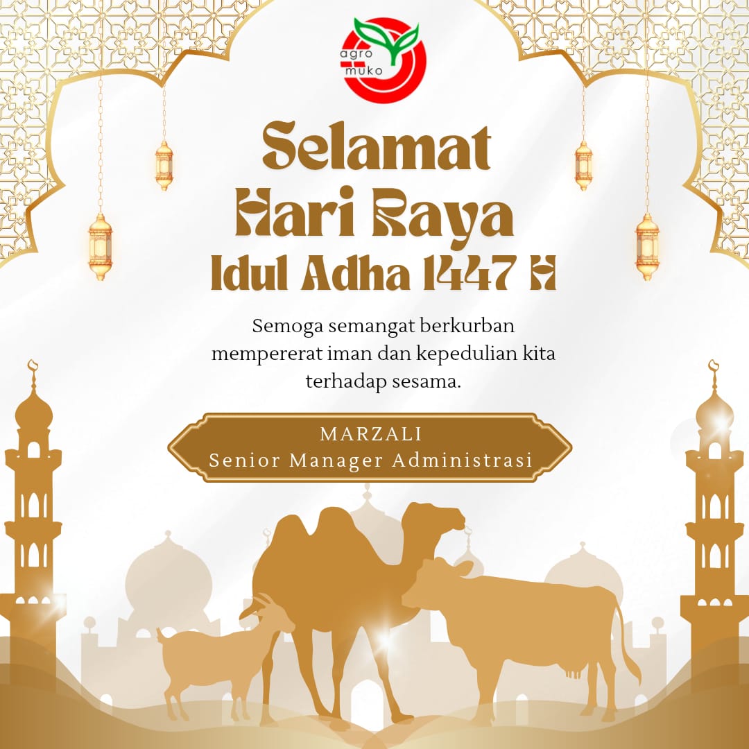 Ucapan Idul Adha 1447 H dari PT Agro Muko