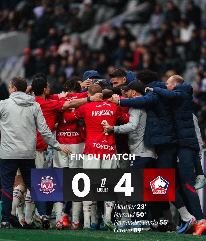 Lille Pesta Gol 4-0 di Markas Toulouse, Amankan Posisi Tiga Besar Klasemen
