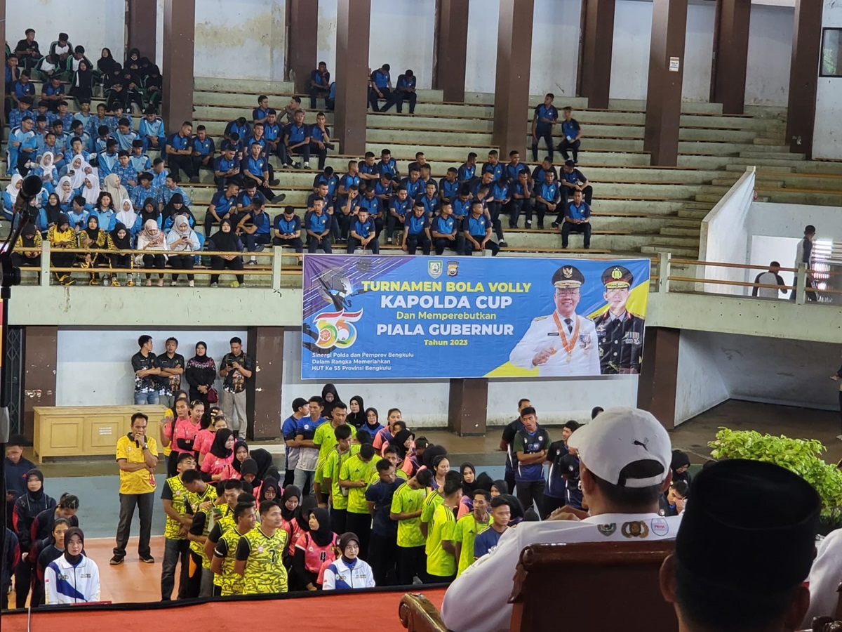 Turnamen Kapolda Cup, Puluhan Tim Voli Perebutkan Piala Gubernur Bengkulu