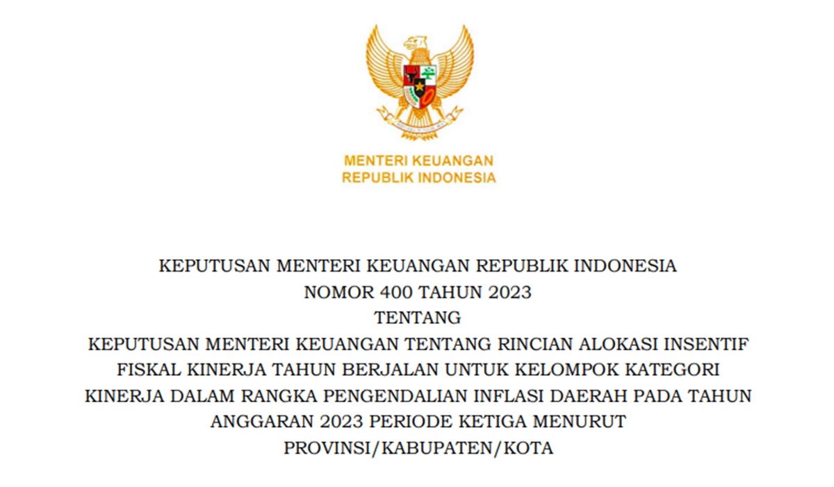 Hore ! Sukses Tangani Inflasi, 34 Daerah Diberikan Dana Rp340 Miliar: Ini Dia Rincian per Daerah