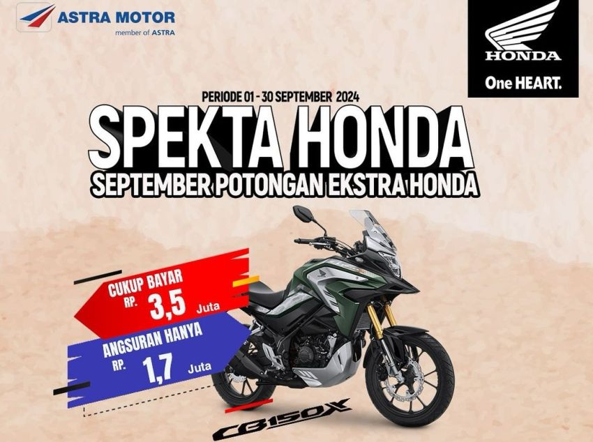 Bawa Pulang Honda CB150X dengan DP Hanya Rp3,5 Juta! Temukan Kelebihan Motor Sport Ini