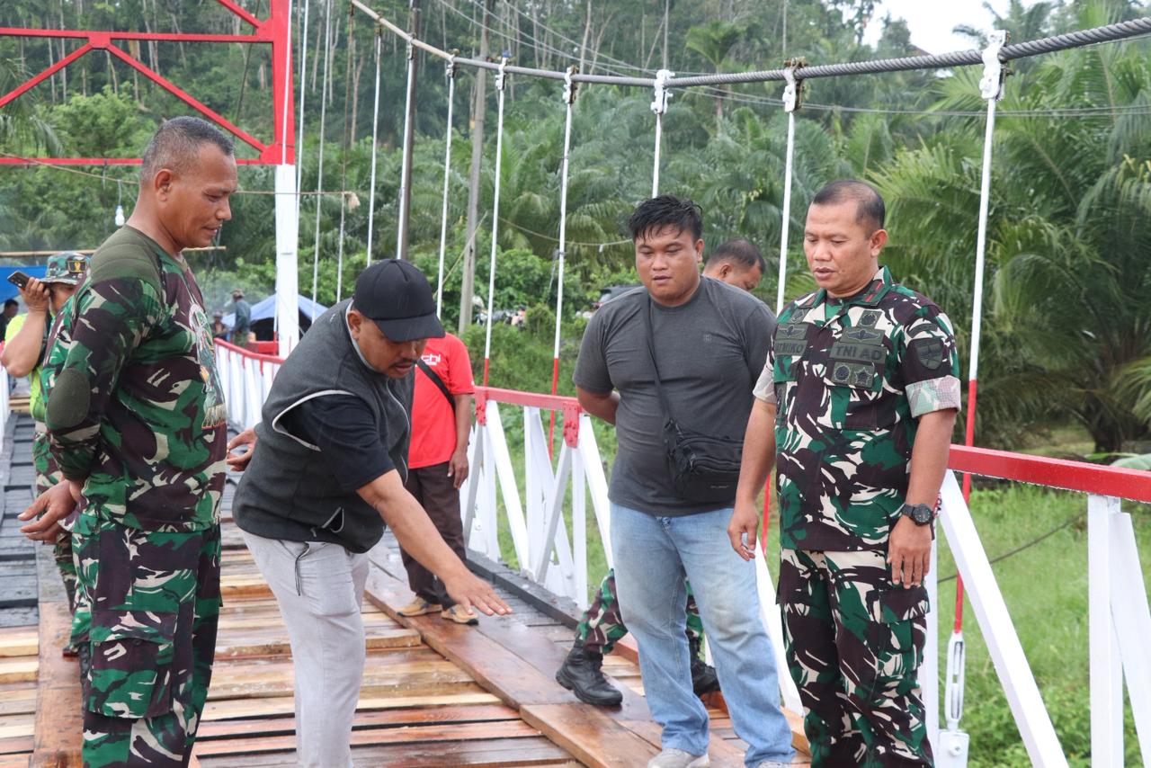 Danrem 041/Gamas Tinjau Progres Jembatan Perintis Garuda di Bengkulu Tengah