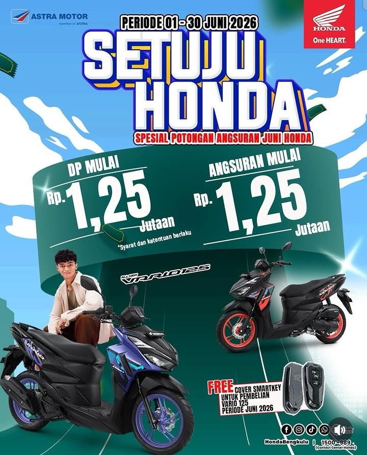 Makin Kece di Jalanan dengan New Honda Vario 125, Intip Promo ‘Setuju Honda’ dari Astra Motor Bengkulu