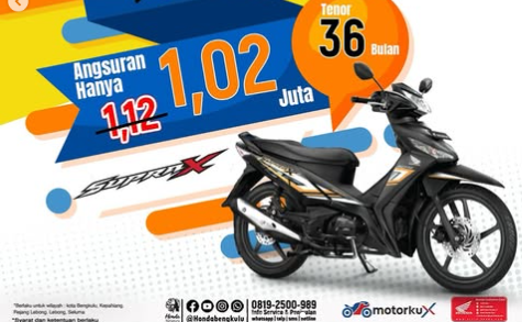 BOOMtober Honda Bengkulu: Wujudkan Impian Punya Honda Supra X dengan Cicilan Super Hemat!