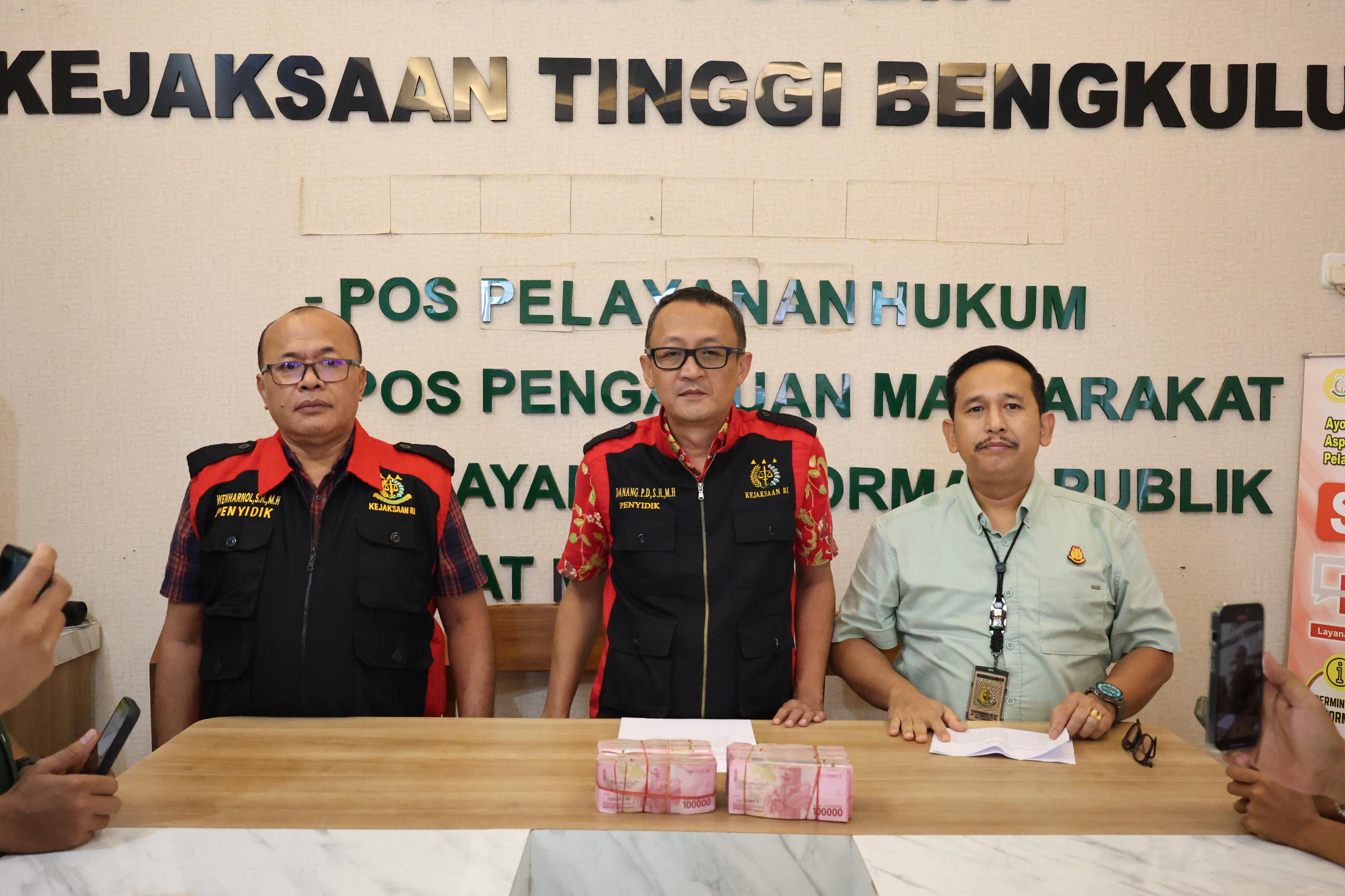 Suap Tambang Bengkulu: Rp 1 Miliar Mengalir ke Kepala Inspektur, Rp 180 Juta Dikembalikan