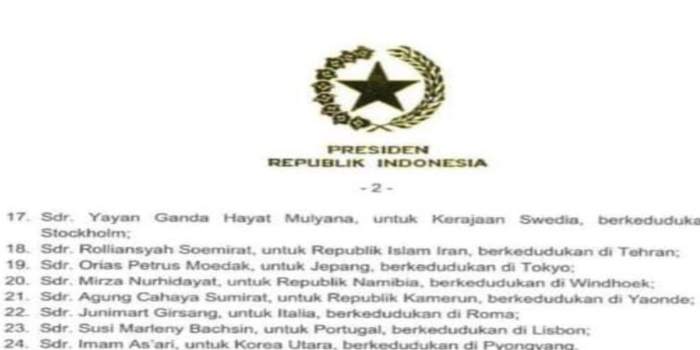 Orang Bengkulu Jadi Duta Besar untuk Portugal, Kader Partai Gerindra