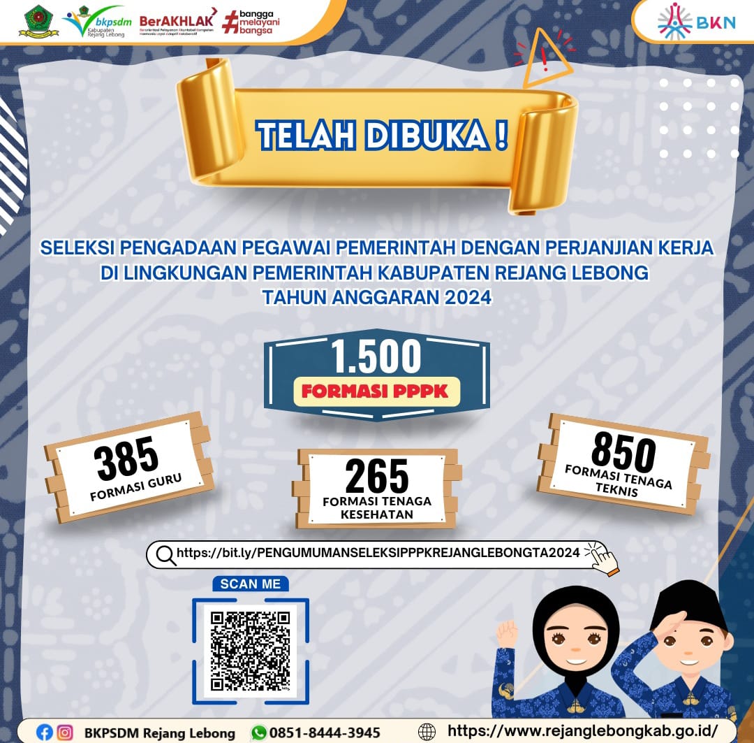 Persiapkan Diri Anda! Pendaftaran PPPK di Rejang Lebong Telah Dibuka, Ada 1.500 Formasi Tersedia 