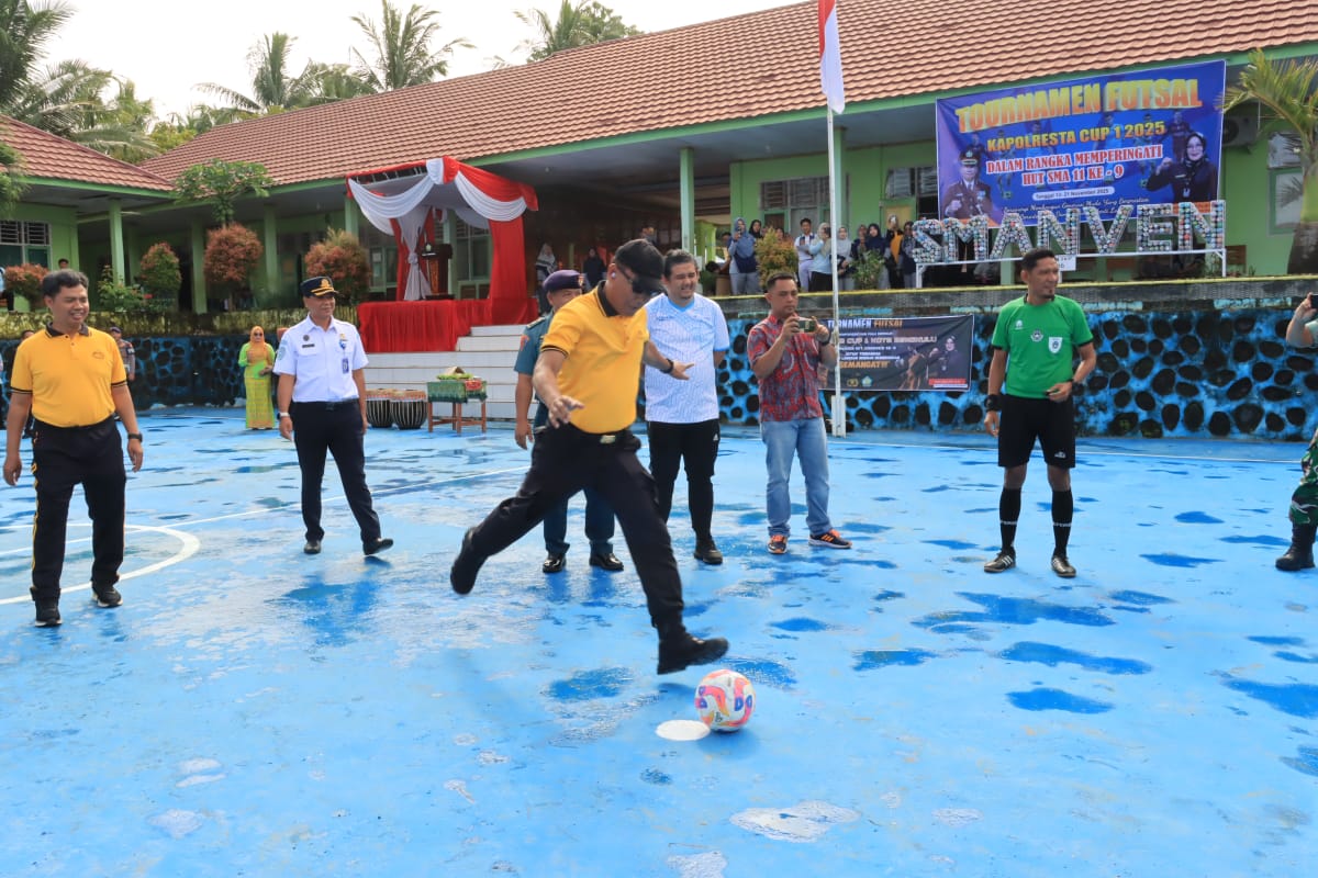 Turnamen Futsal Kapolresta Cup I, Polresta Bengkulu Ajak Pelajar Bangun Karakter Lewat Olahraga