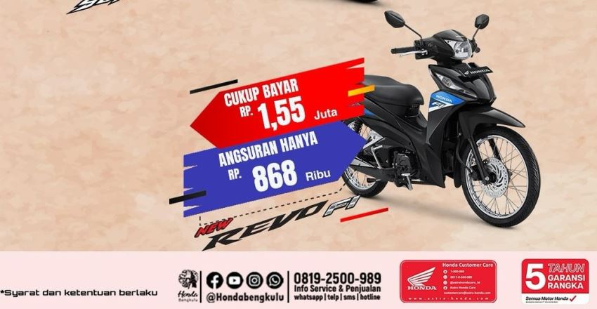 Promo Terbatas: Hanya Rp1,55 Juta untuk Bawa Pulang Honda New Revo FI, Cek Spesifikasinya!