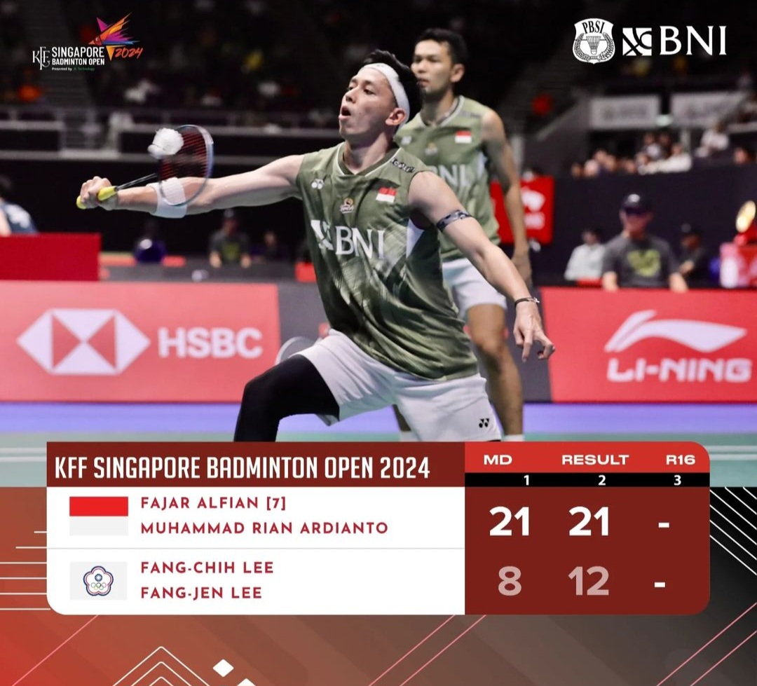 Wow! 3 Wakil Indonesia Masuk Babak Perempat Final Singapura Open 2024 