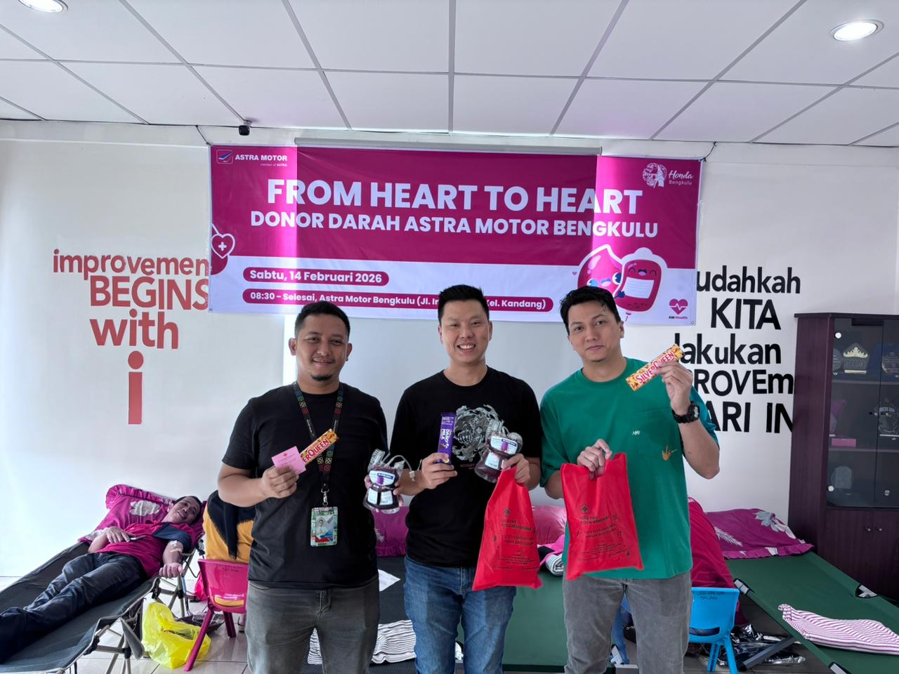 Implementasi AM Health, Astra Motor Bengkulu Sukses Gelar Donor Darah