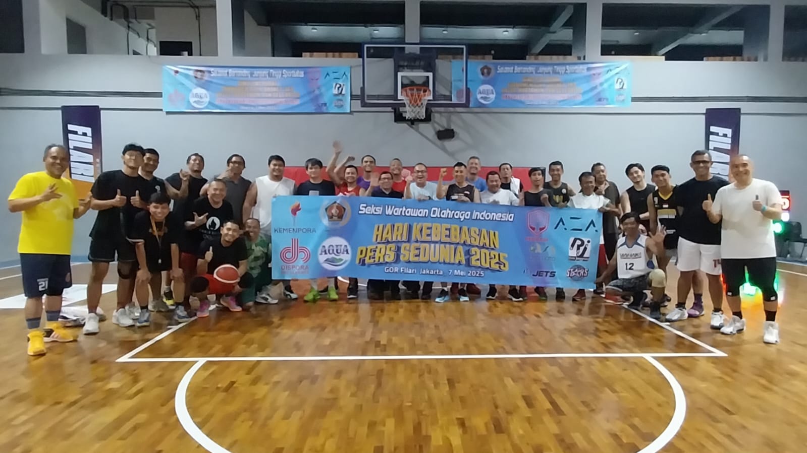 Turnamen Basket Siwo PWI Pusat 3x3 Dimeriahkan Puluhan Wartawan dan Selebritis