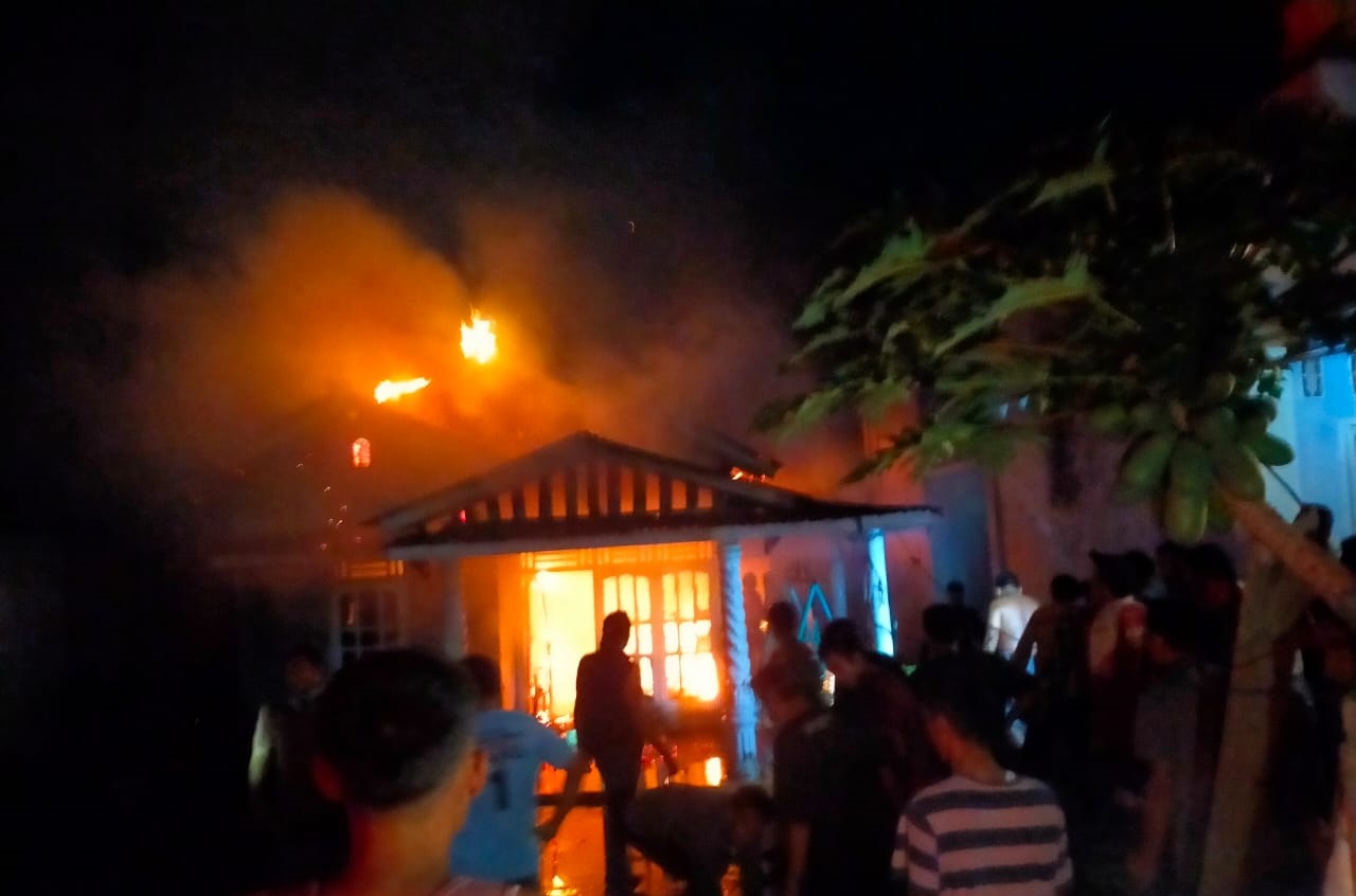 Rumah Warga Binduriang Rejang Lebong Terbakar, Kerugian Capai Ratusan Juta Rupiah