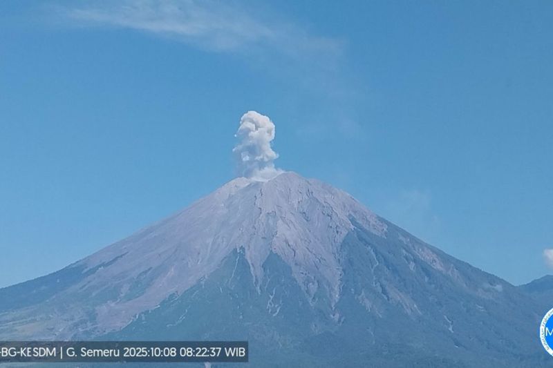 Gunung Semeru Erupsi Lagi, Kolom Abu Capai 700 Meter di Atas Puncak