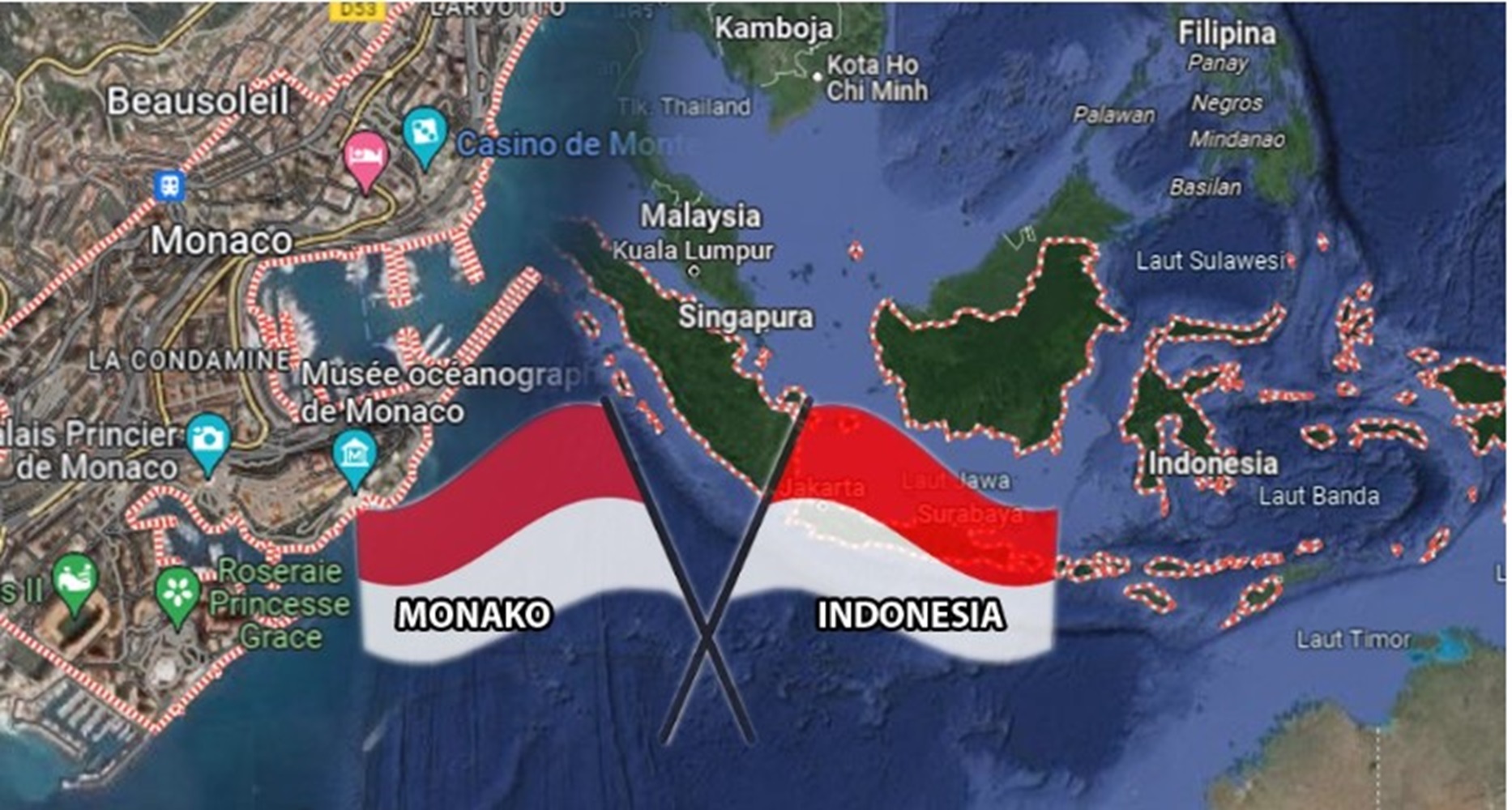 Serupa Tapi Taksama, Ini 5 Perbedaan Bendera Kebangsaan Indonesia dan Monako