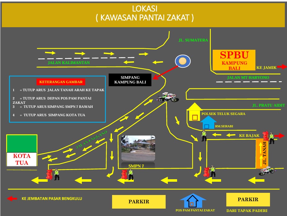 Rekayasa Arus Lalu Lintas di Kota Bengkulu saat Tahun Baru 2025, Kawasan Ini Dilarang Dilintasi Pengendara