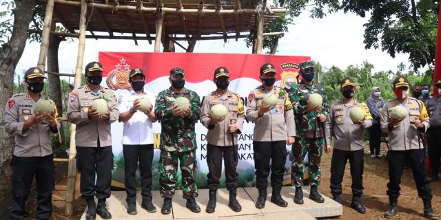 Ikut Panen Raya TNI-Polri, Wawali: Masyarakat Harus Manfaatkan Lahan Kosong untuk Bertanam