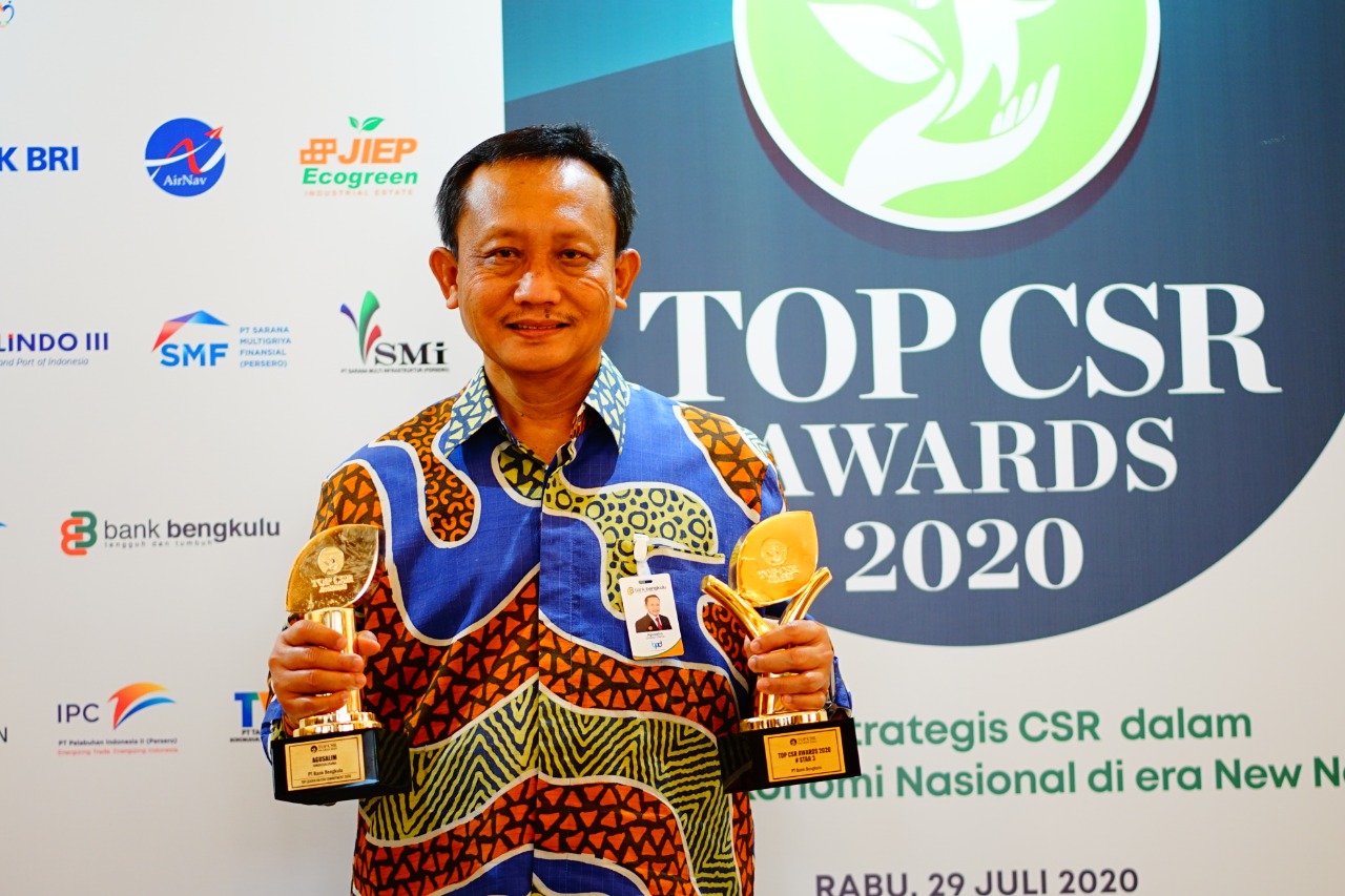 Bank Bengkulu Raih Penghargaan Top CSR Awards 2020