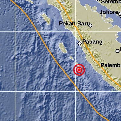 Gempa Tektonik Berkekuatan 5,4 SR Guncang Kepulauan Mentawai