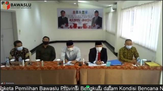 Musyawarah Penyelesaian Gugatan Sengketa Agusrin-Imron Ditayangkan di Youtube Bawaslu Bengkulu
