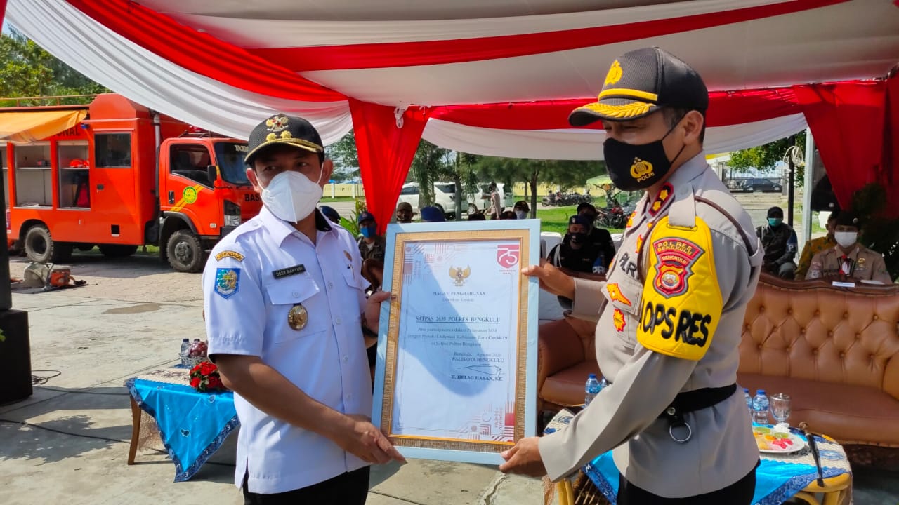 Satpas SIM Polres Bengkulu Terima Penghargaan dari Pemerintah Kota