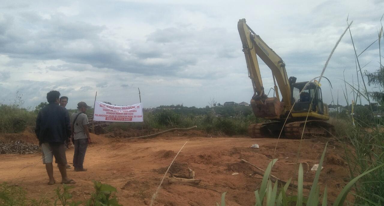 Ada Indikasi Penyerobotan, Pemilik Lahan Pasang Plang Peringatan