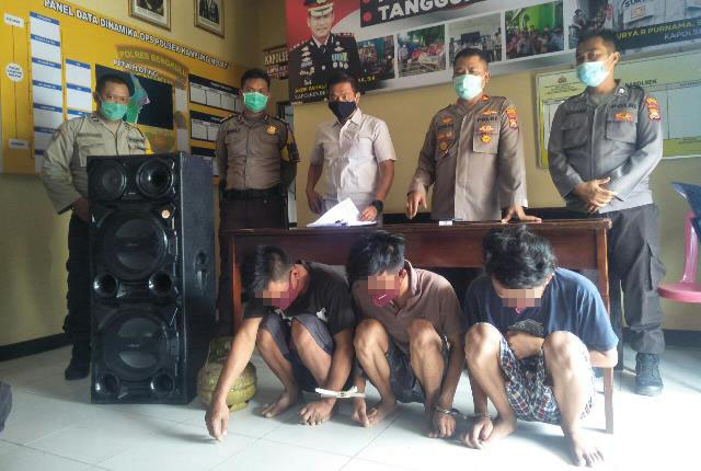 Bobol Warung Tuak, 4 Pria Mabuk Gasak Speaker Aktif dan HP