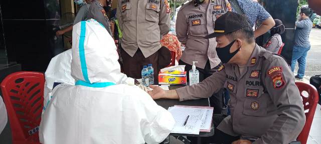 Gelar Kesiapan Pengamanan Pemungutan Suara, 250 Personel Polres Bengkulu Jalani Rapid Test