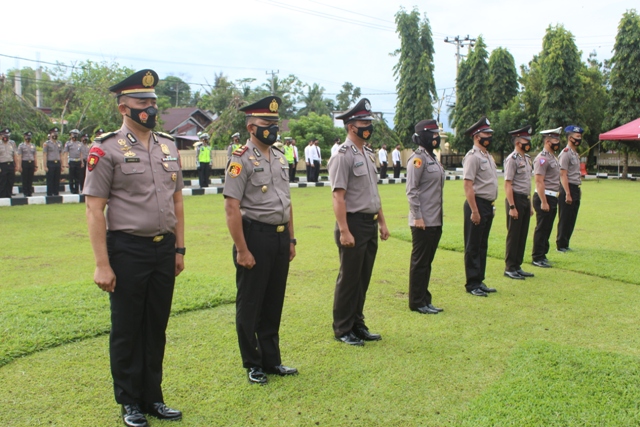 Awal Tahun, 46 Anggota Polres BS Naik Pangkat