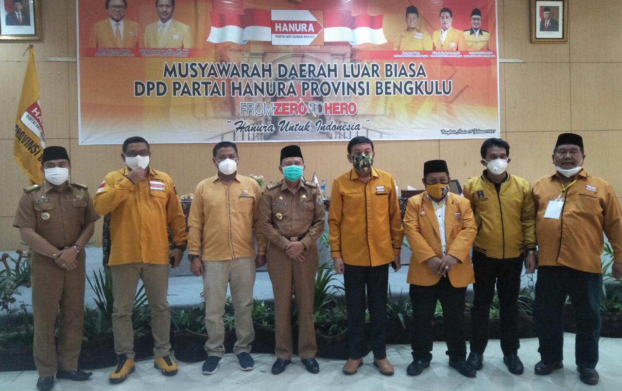 Aklamasi, Usin Abdisyah Putra Sembiring Komandoi Partai Hanura Bengkulu