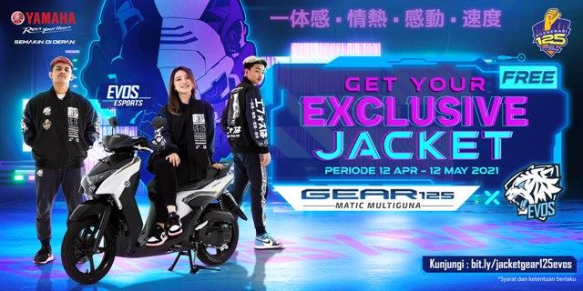 Pasti Keren! Beli Yamaha GEAR 125 Dapat Exclusive Jacket GEAR 125 x EVOS