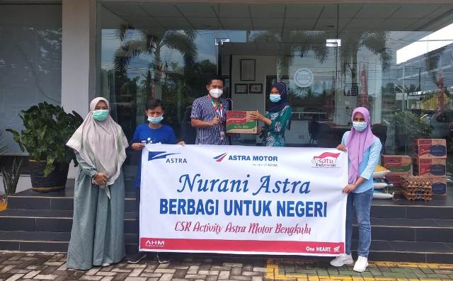Ramadan Peduli, Astra Motor Salurkan Sembako Kepada Tiga Panti Asuhan di Kota Bengkulu