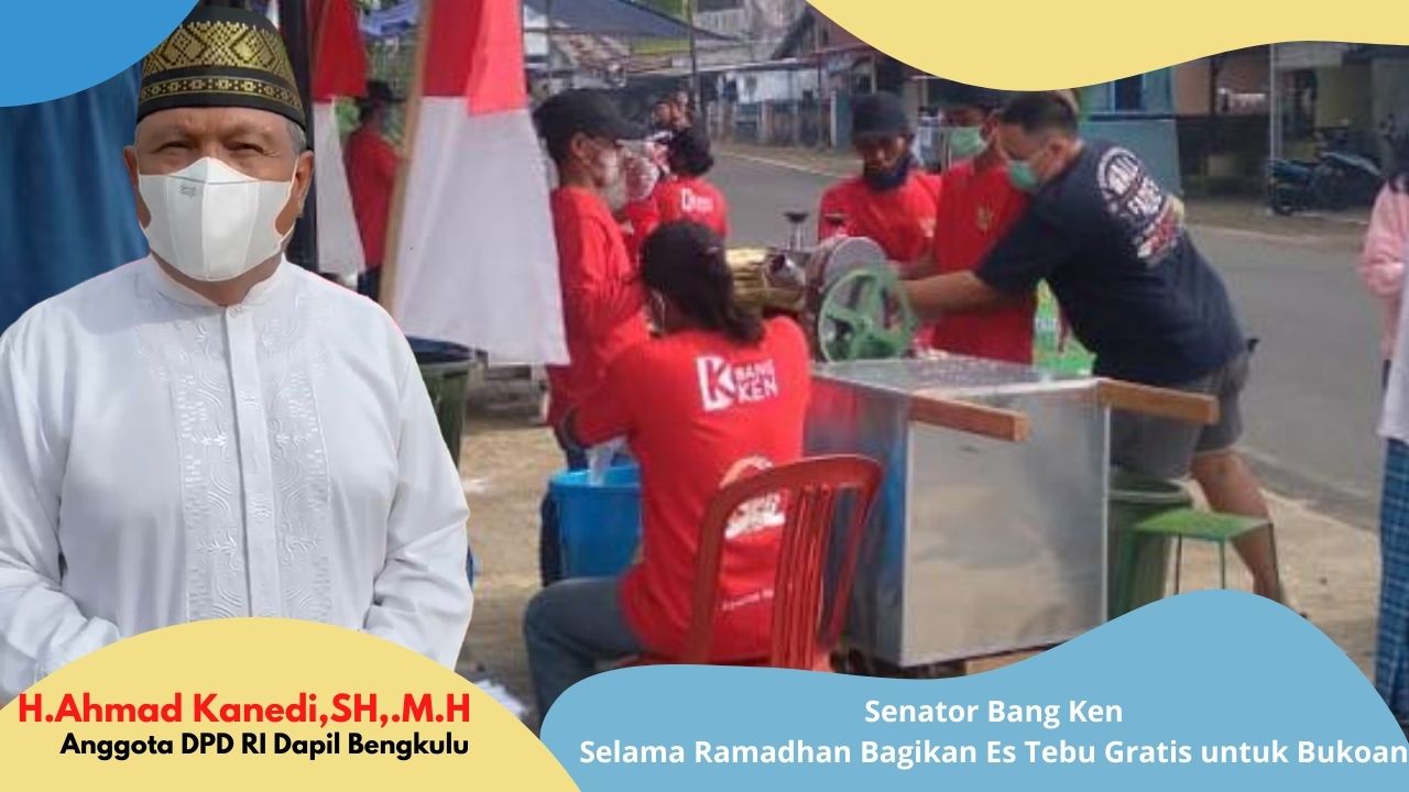 Bang Ken Bagikan ES Tebu Gratis untuk Bukoan Setiap Sore Selama Ramadan