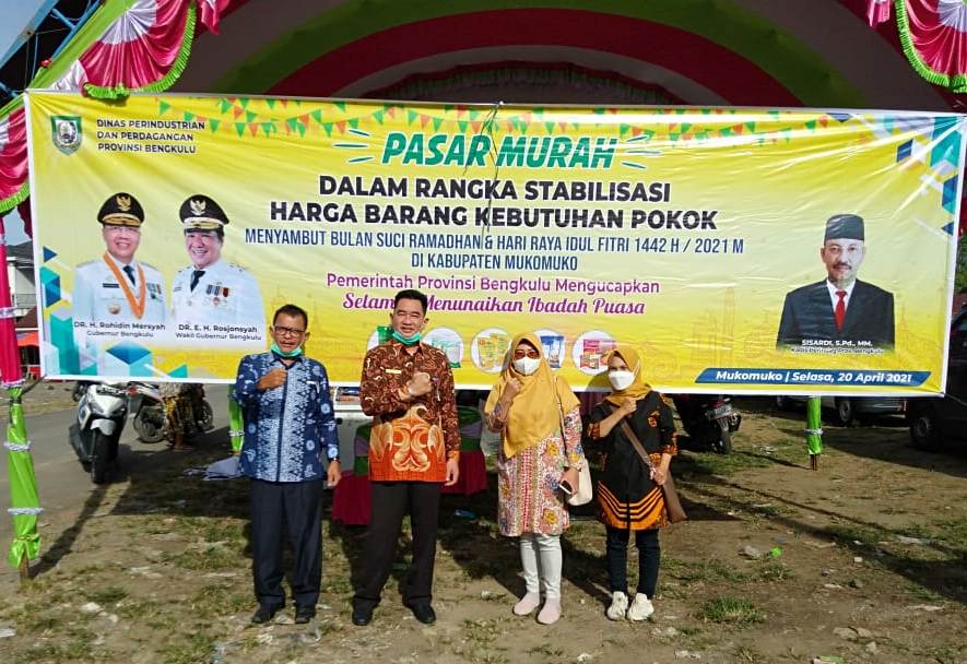 Pasar Murah Dinas Perindag Provinsi Bengkulu di Lubuk Pinang untuk Stabilkan Harga