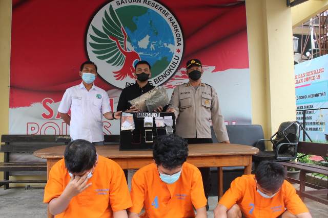 Selama 2 Pekan Operasi Antik, Polres Bengkulu Ungkap 3 Kasus Narkoba, Berhasil Amankan Sindikat Lintas Provins