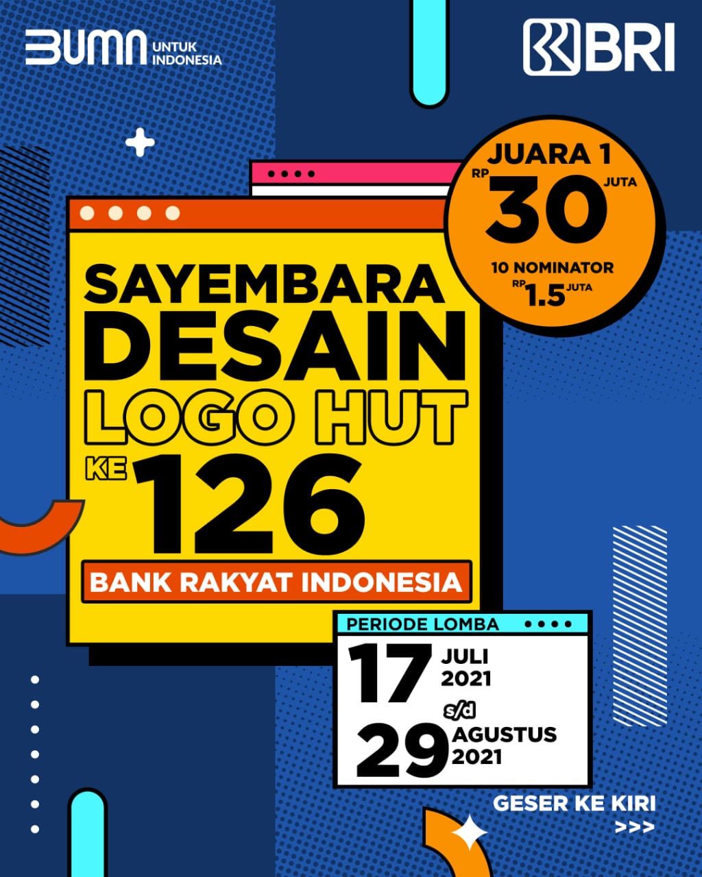 Yukkk Ikutan Sayembara Desain Logo HUT BRI ke-126, Total Hadiah Puluhan Juta