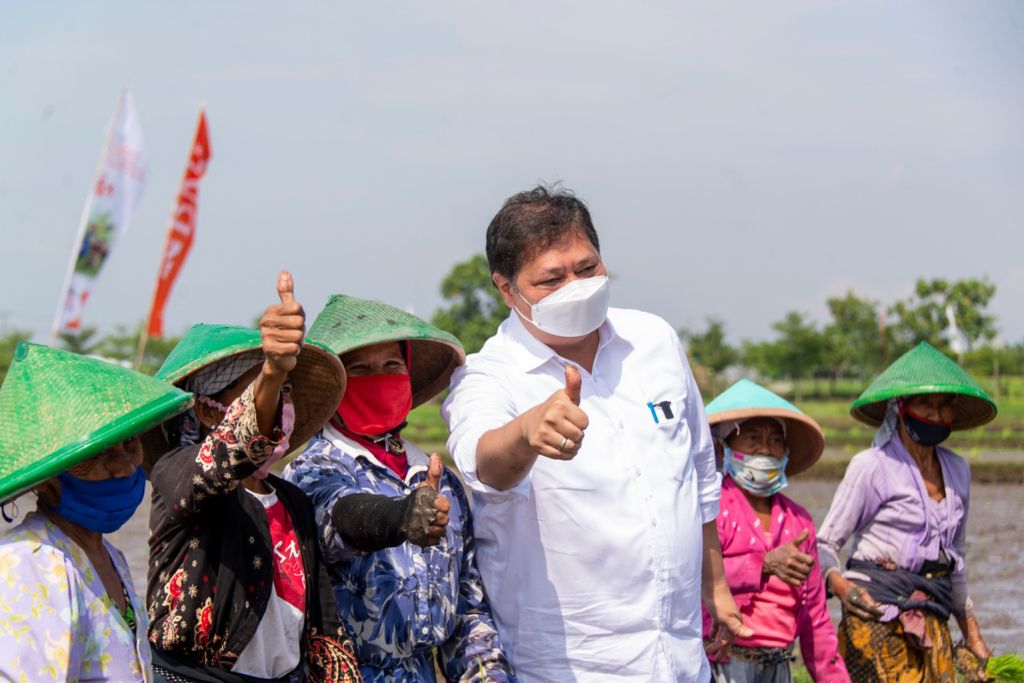 Tingkatkan Produktivitas Pangan, Menko Airlangga Dorong Smart Farming Petani Milienal