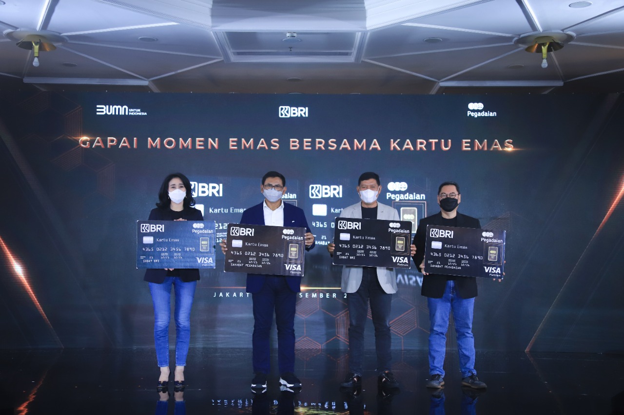 BRI dan Pegadaian, Luncurkan “Kartu Emas” Pertama di Indonesia