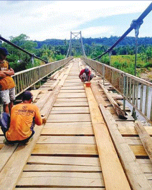 Jembatan Rawa Mulya Membahayakan
