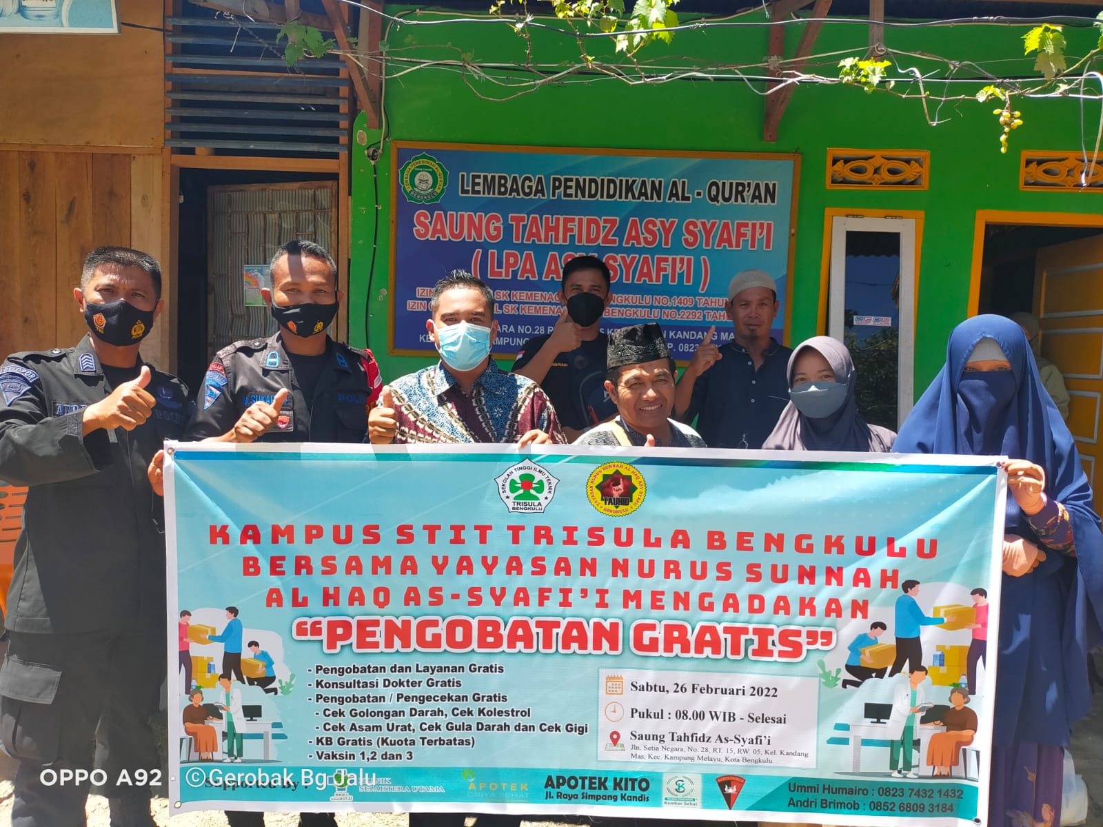 Kampus STIT Trisula Bengkulu dan Yayasan Nurus Sunnah Al Haq As-Syafi’i Gelar Pengobatan Gratis