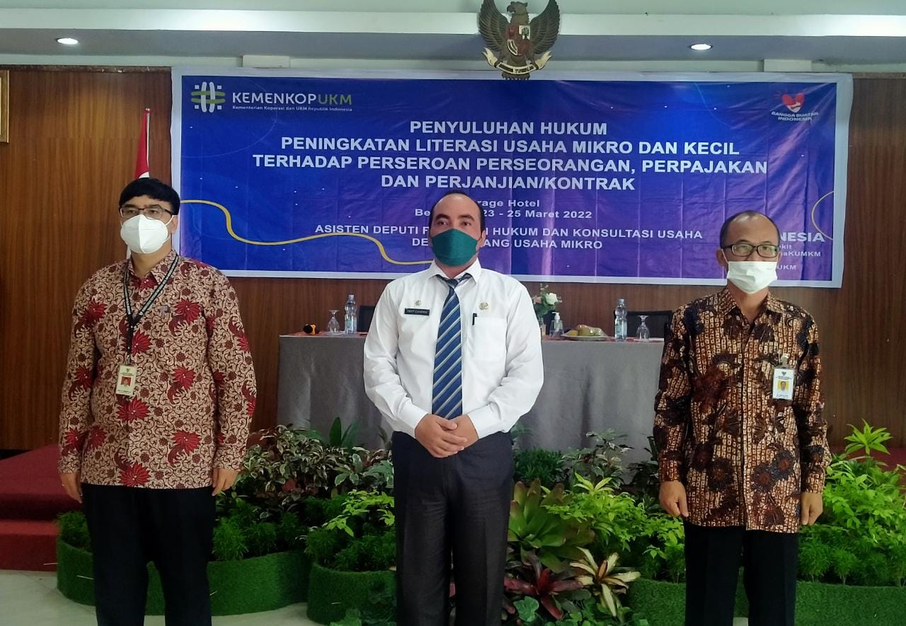 Kemenkop dan Diskop UKM Bengkulu Beri Penyuluhan Sadar Hukum Bagi Pelaku UMK