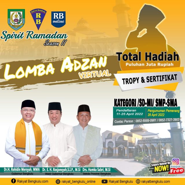 Syarat dan Ketentuan Lomba Adzan Virtual “Spirit Ramadan II”