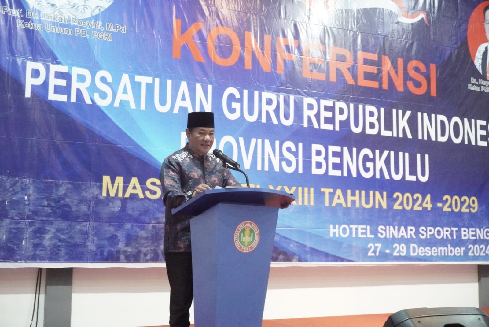 Konferensi PGRI Bengkulu Dorong Hak Guru Jadi Prioritas, Rosjonsyah Tekankan Peran Strategis Pendidikan