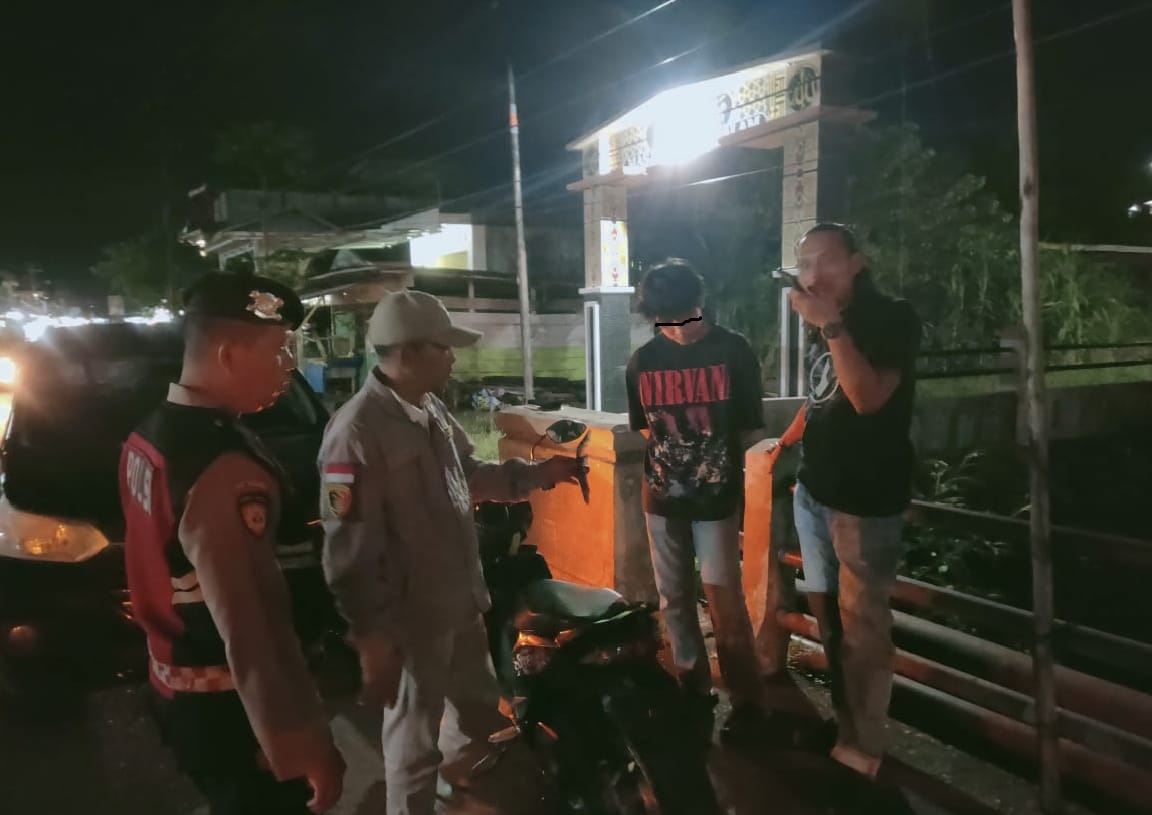 Ops Pekat Nala 2025, Polres Bengkulu Selatan Amankan Remaja Bawa Sajam Saat Razia Malam