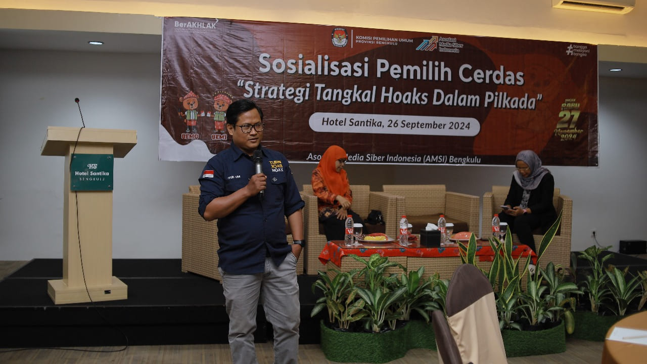 Tangkal Hoaks dalam Pilkada, AMSI Bengkulu-KPU Provinsi Bengkulu Gelar Sosialisasi Pemilih Cerdas