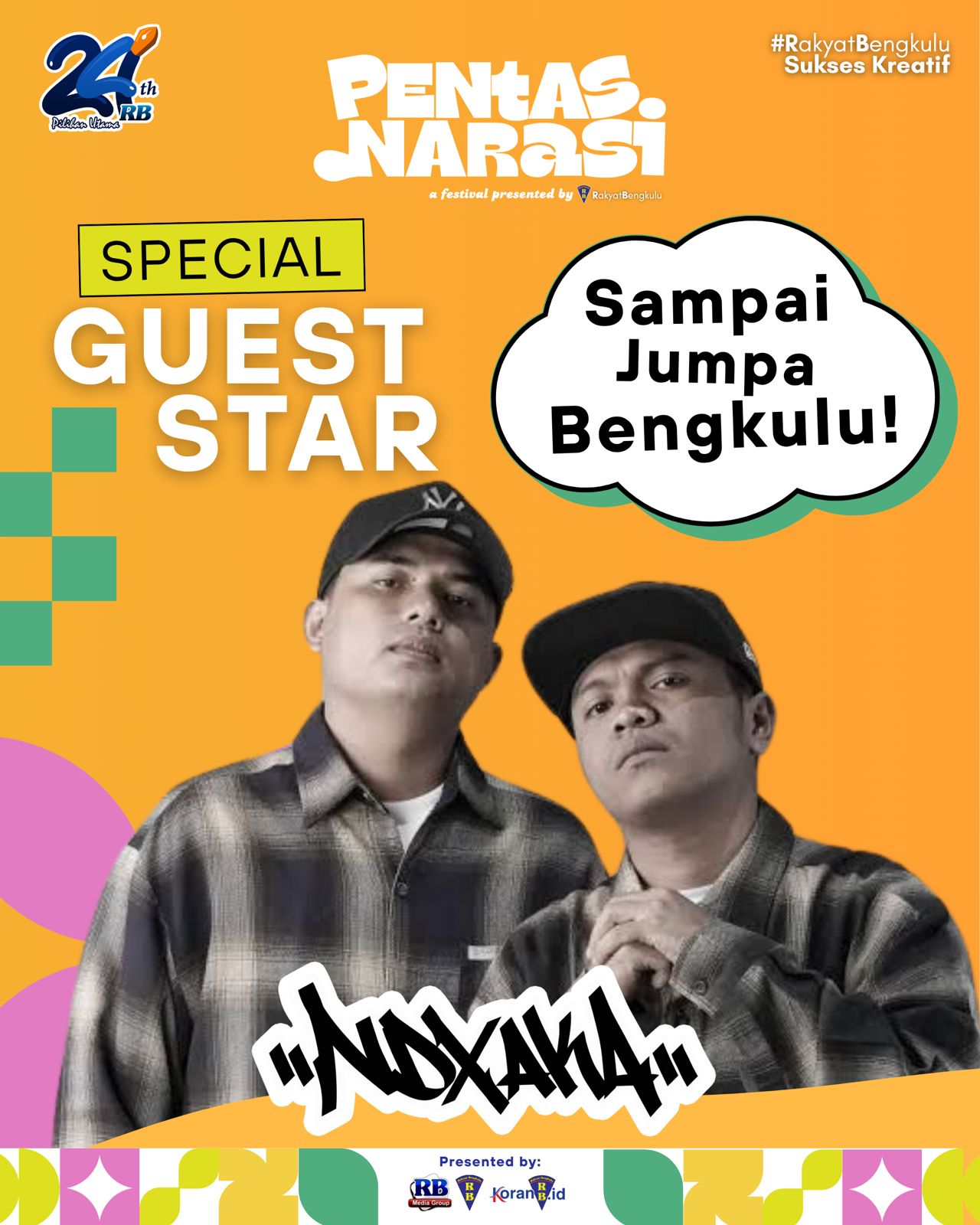 NDX AKA Bakal Tampil di Bengkulu, Tiket Konser HUT RB ke-24 Sudah Tersedia di Kantor Radar