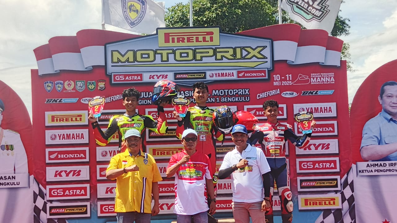 Team Suhandi Padang 88 Dominasi Podium MP1 Expert 150 CC Kejurnas Motoprix Piala Presiden